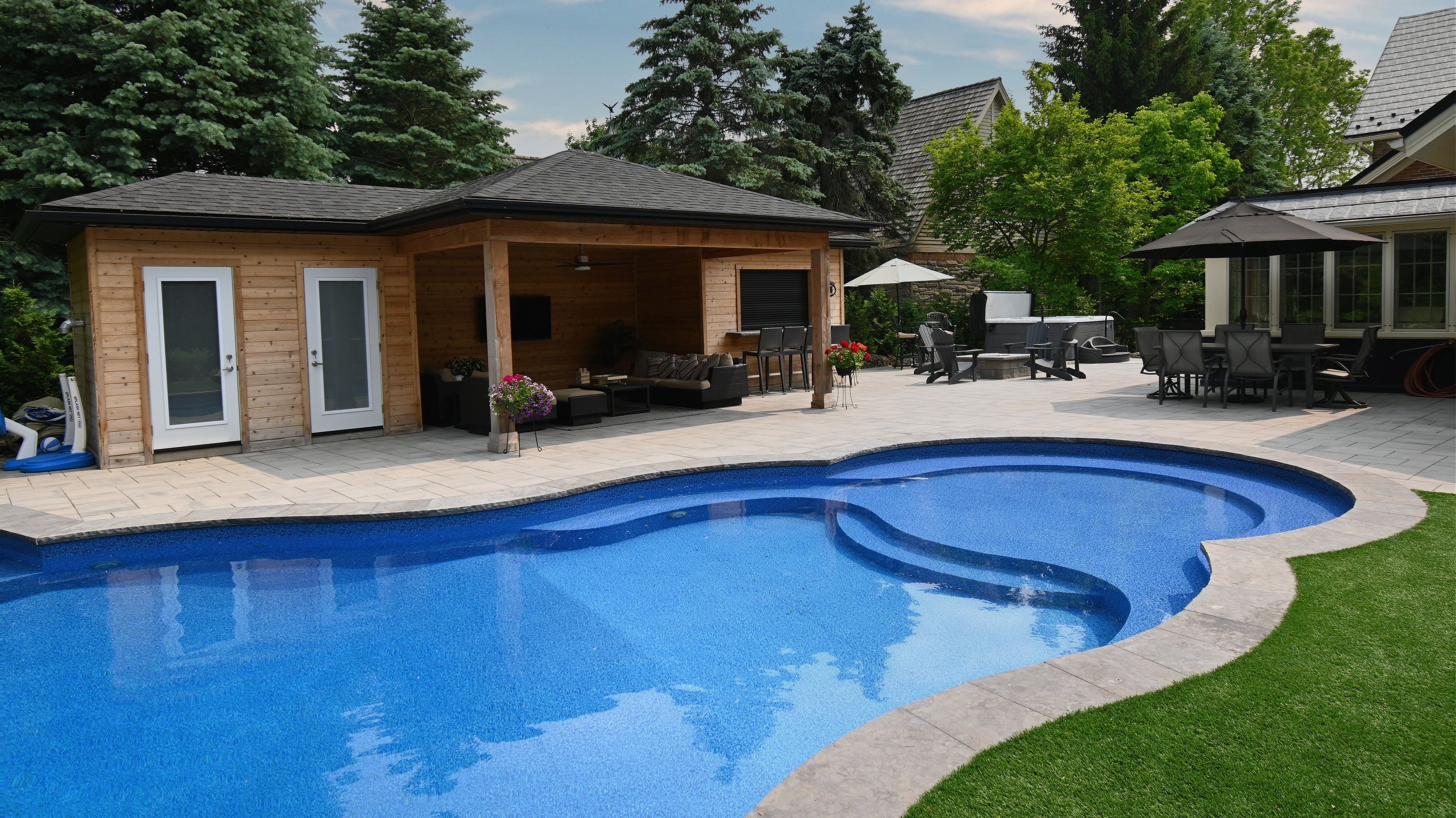 Resort swimming pool and pavilion design