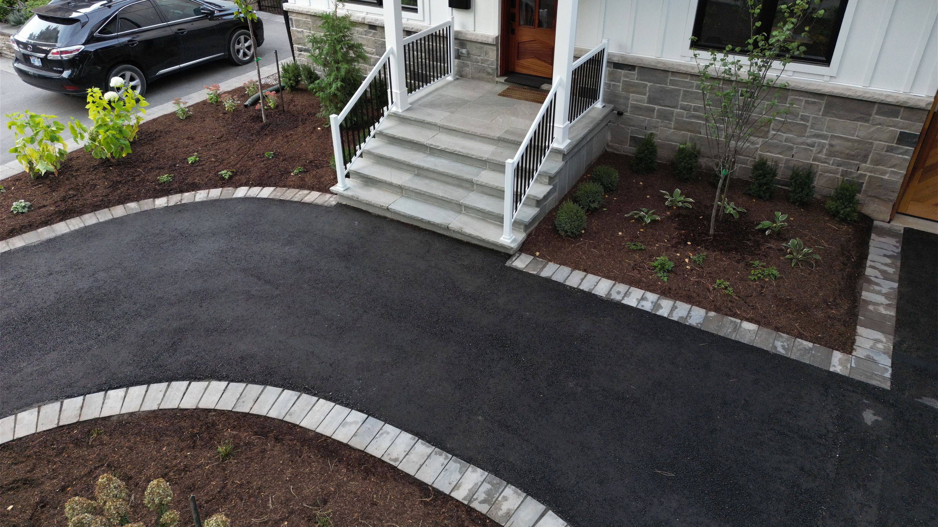 Driveway garden landscaping