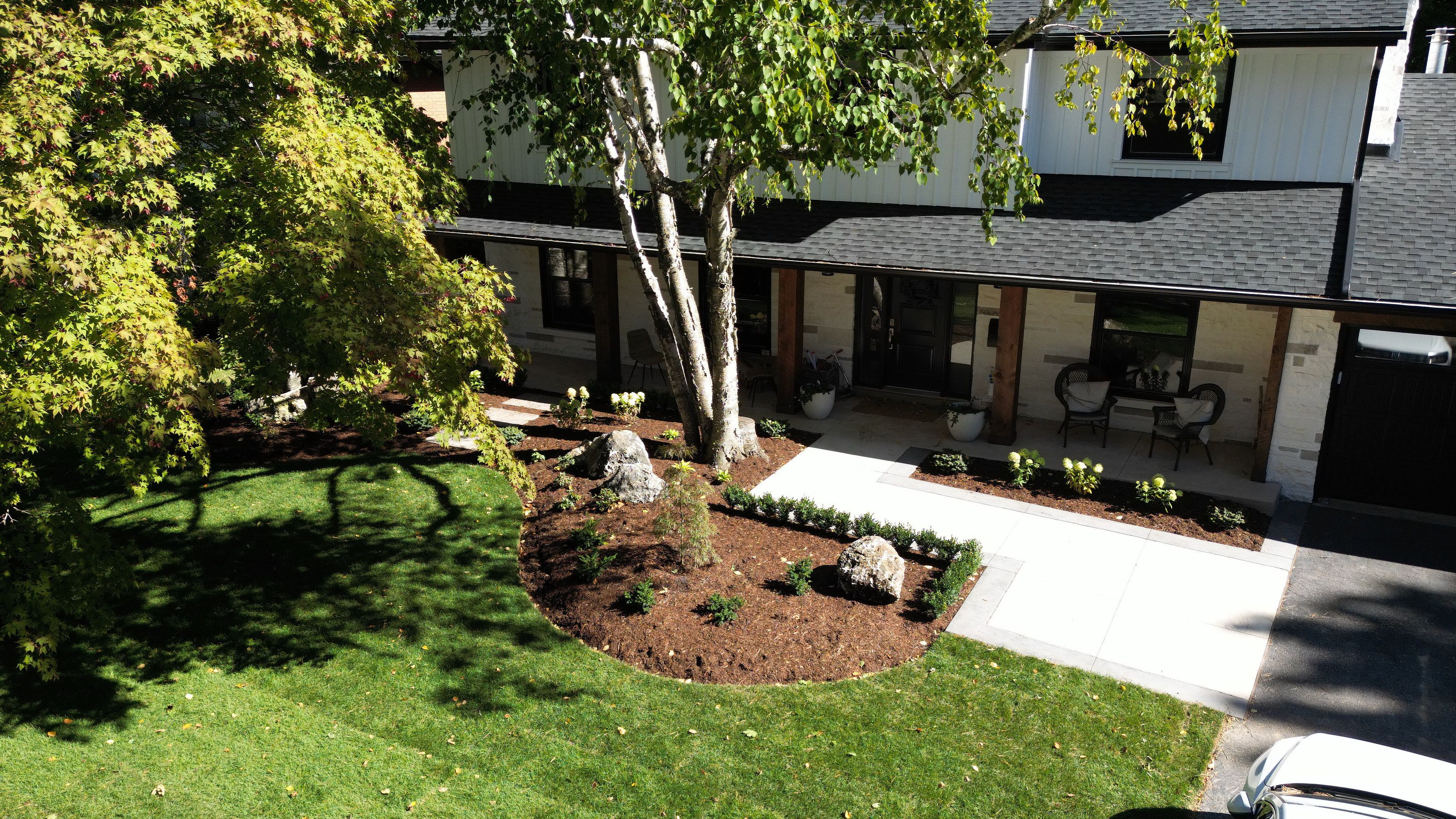 Entryway gardens and landscaping