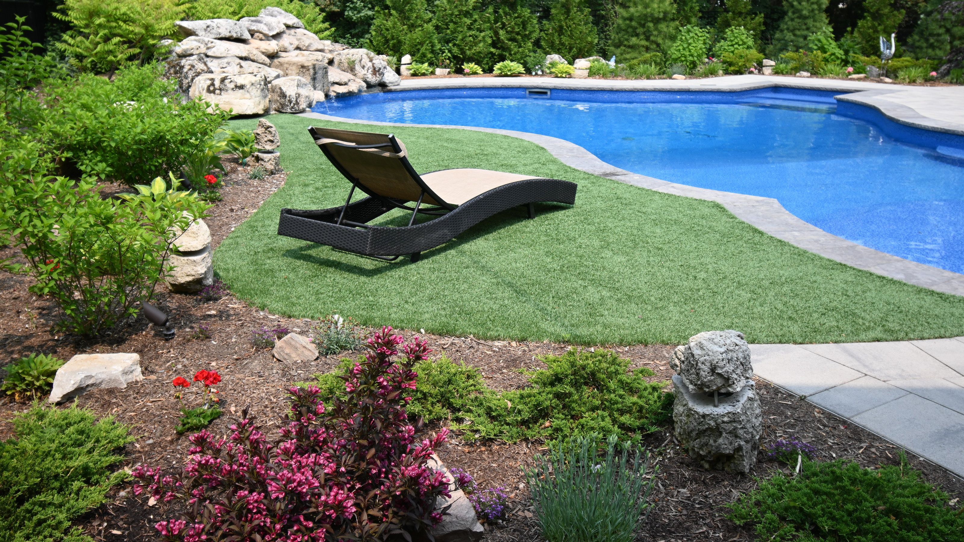 Garden swimming pool integration