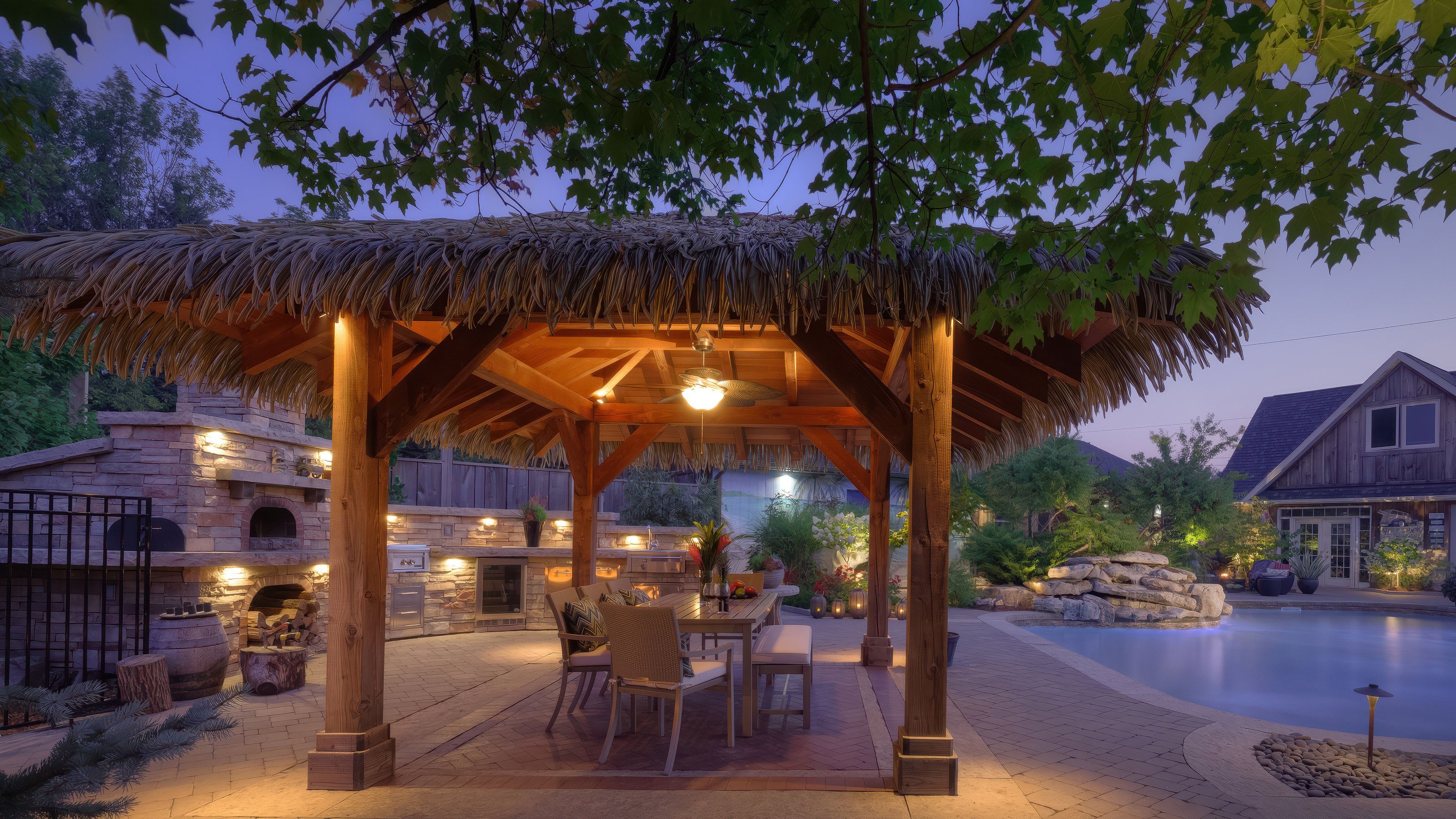 Pavilion landscape lighting design