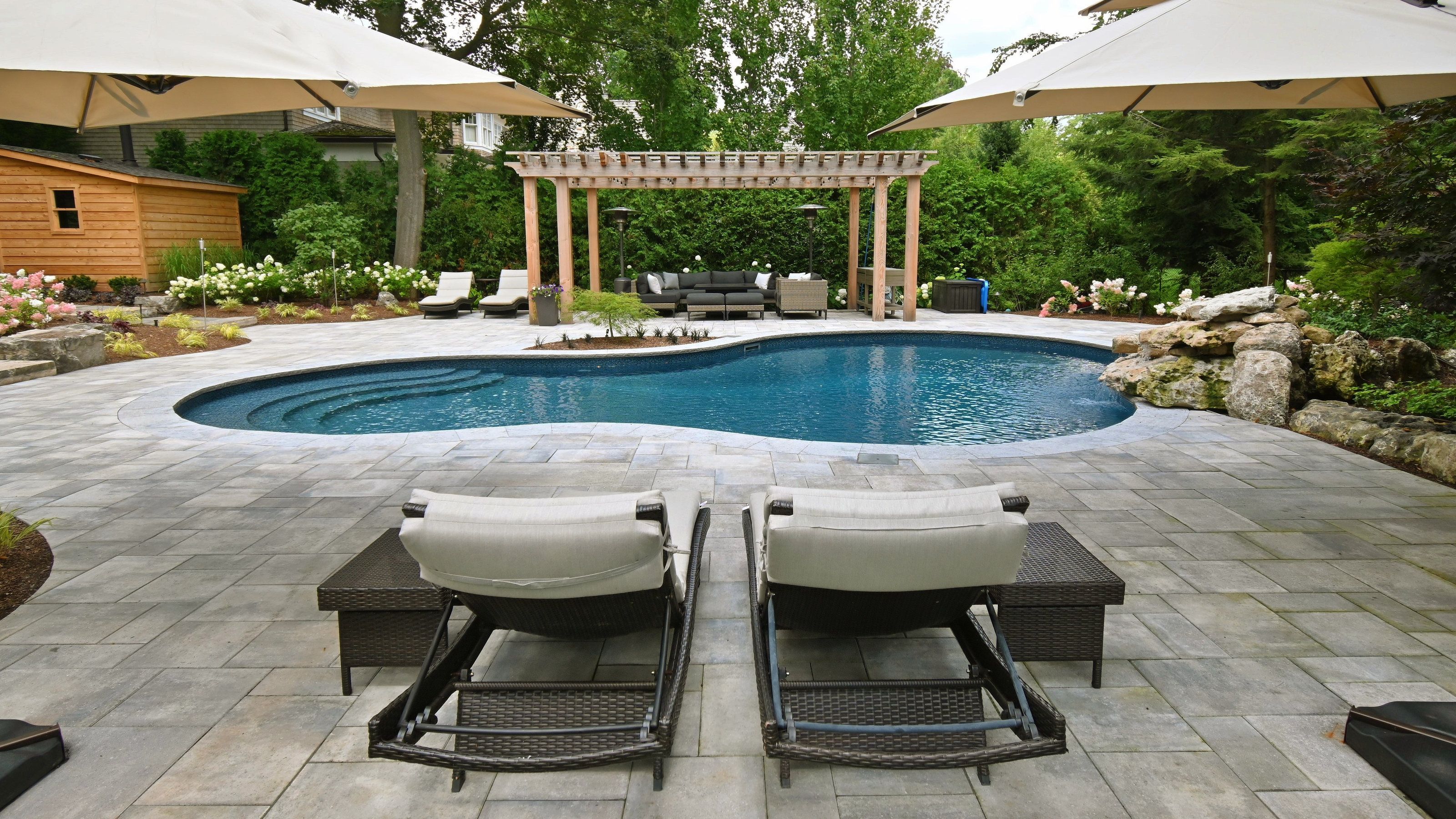 Poolside Lounging Area