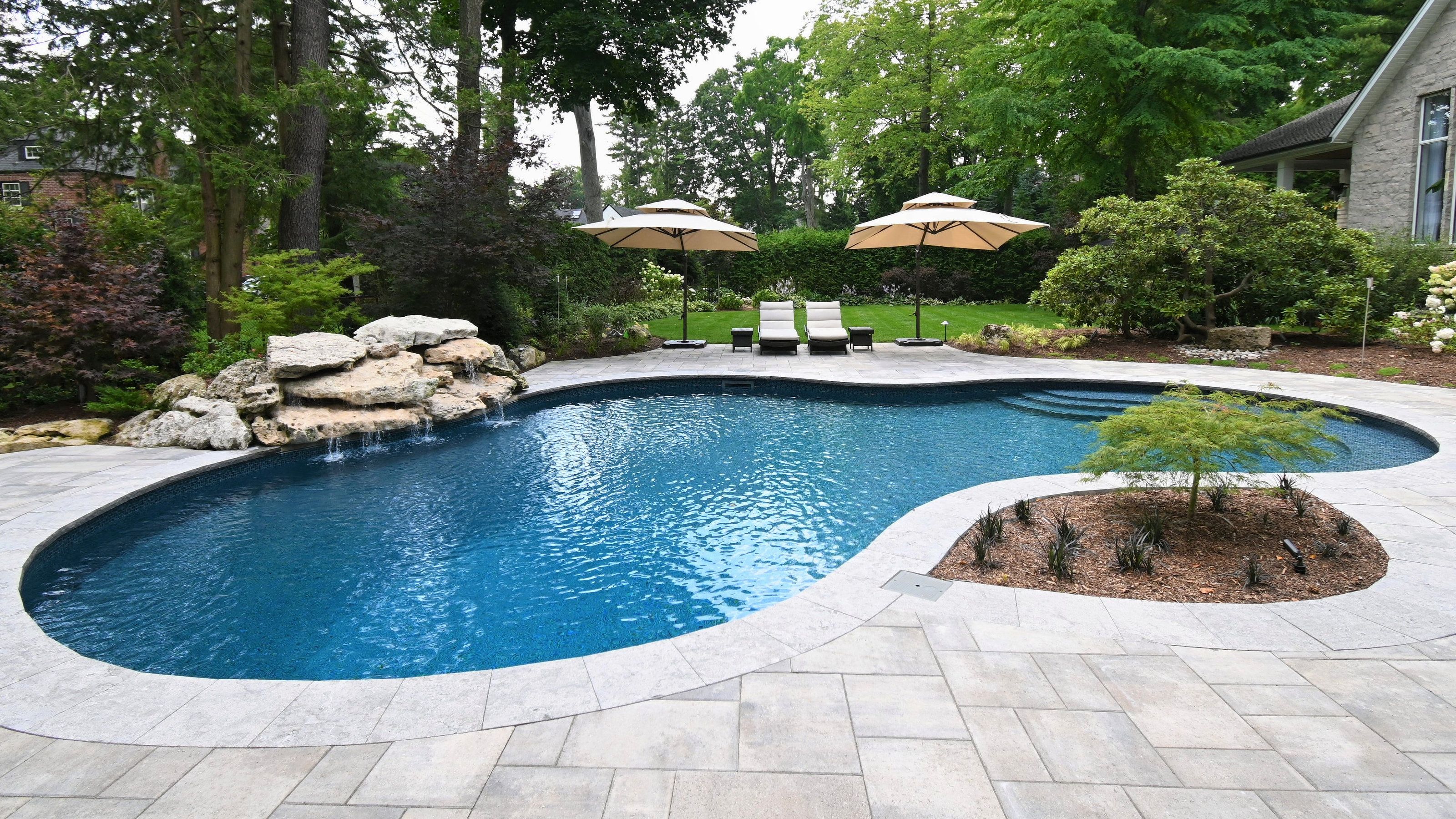 Pool Area with Sun Shades
