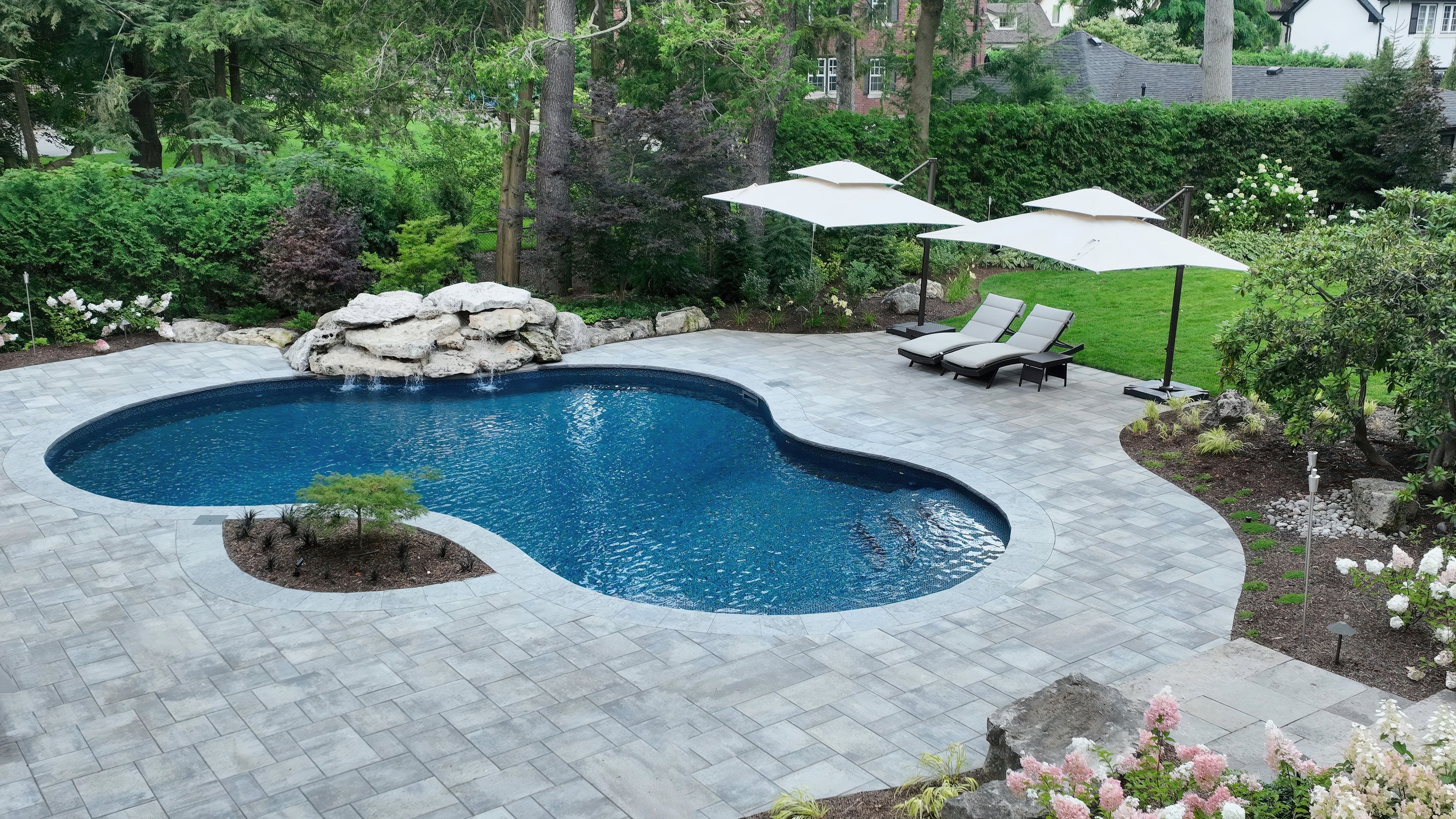 Swimming Pool Waterfall Feature