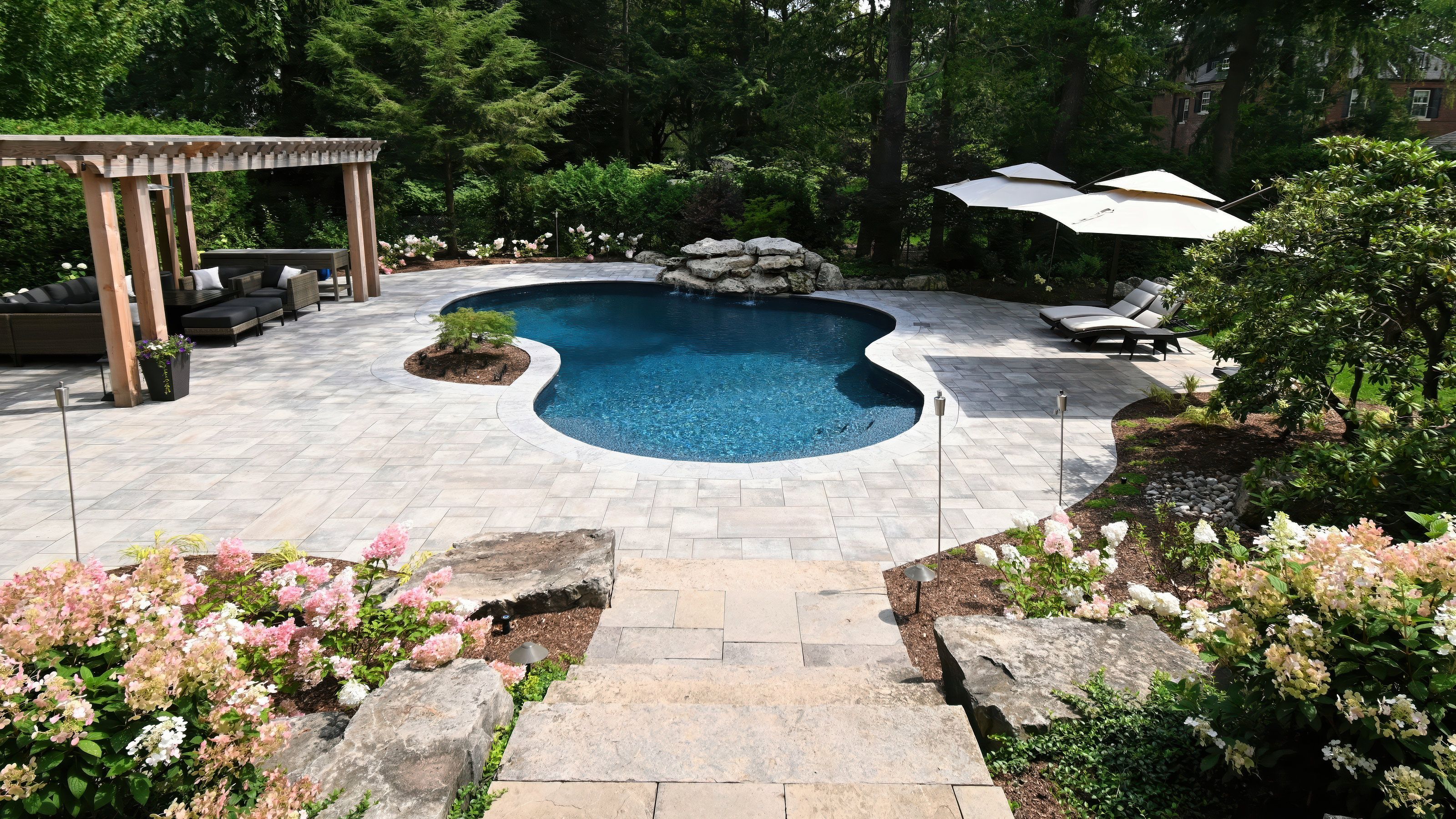 Custom Swimming Pool at Backyard Paradise