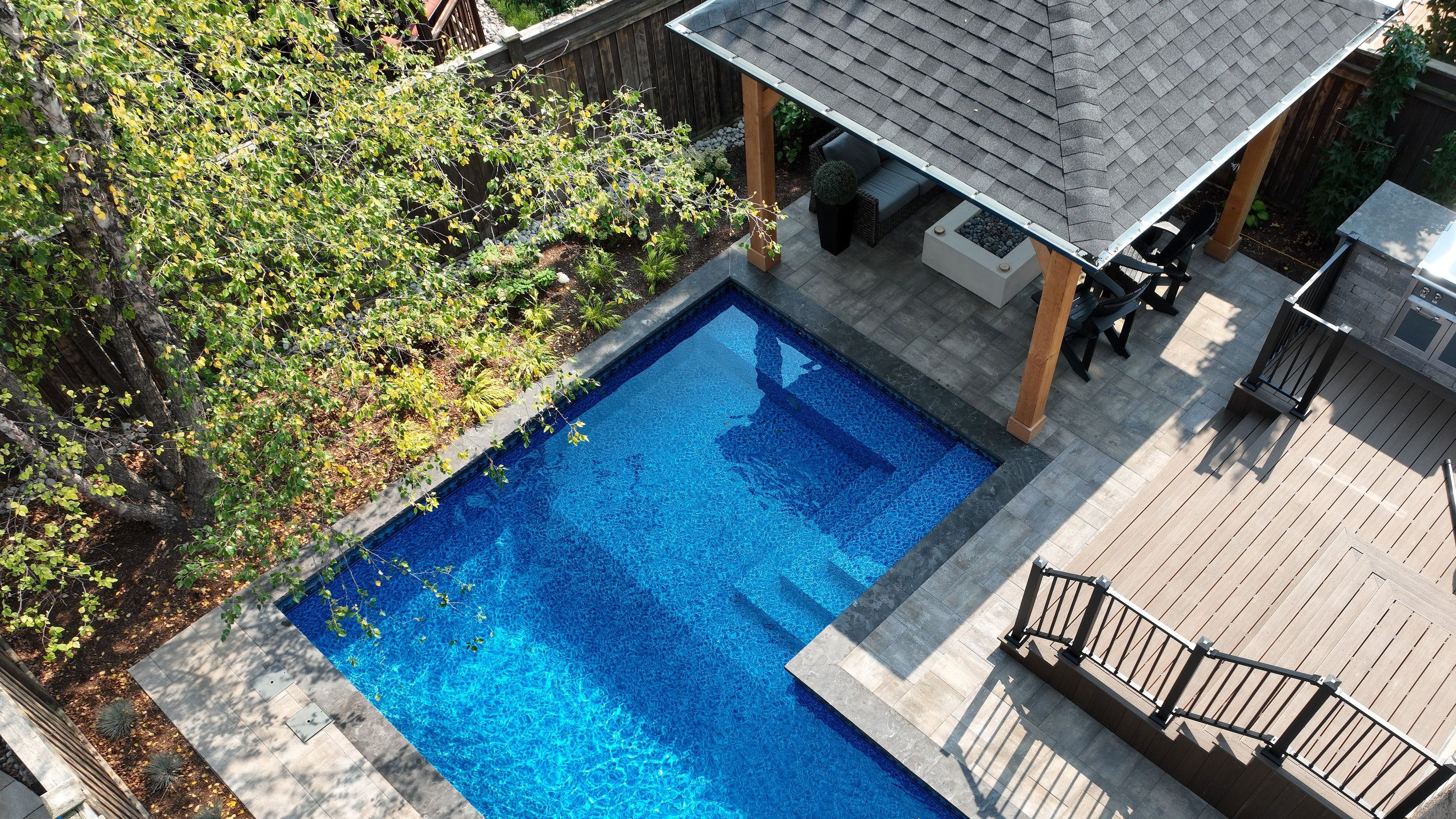 Overhead View of Swimming Pool in Cozy Chill Project