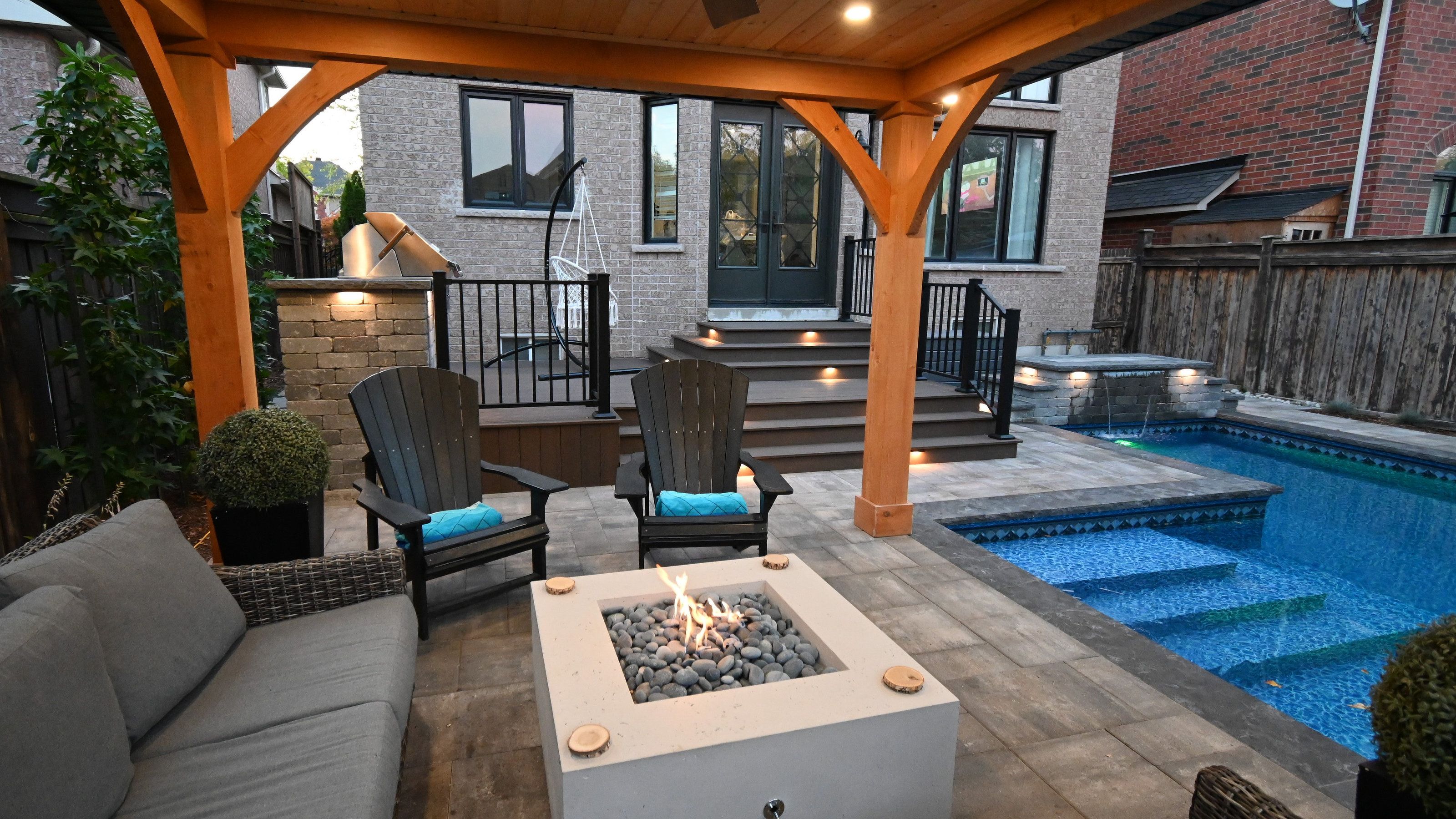 Pavilion with Fire Bowl in Cozy Chill Project