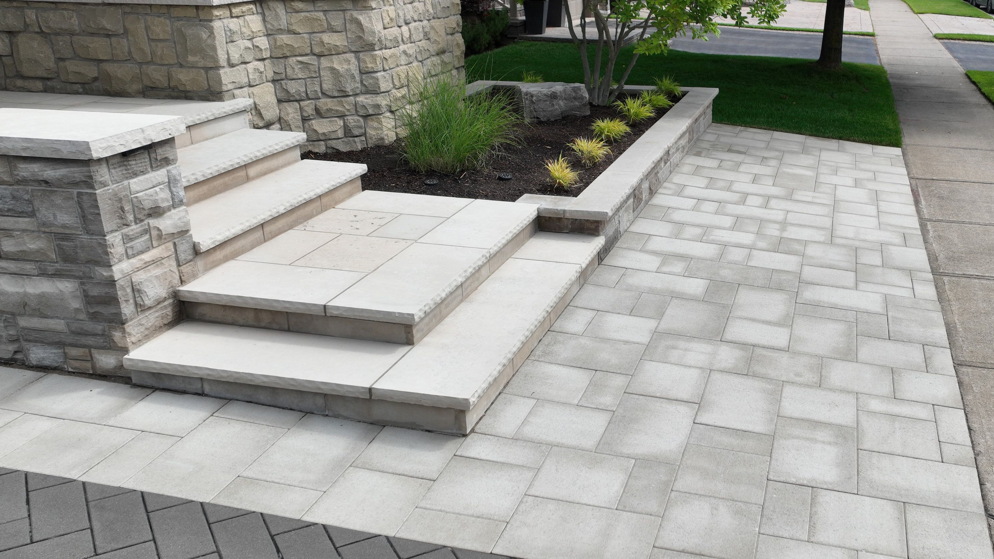 Side View of Steps in Curbside Charm Project