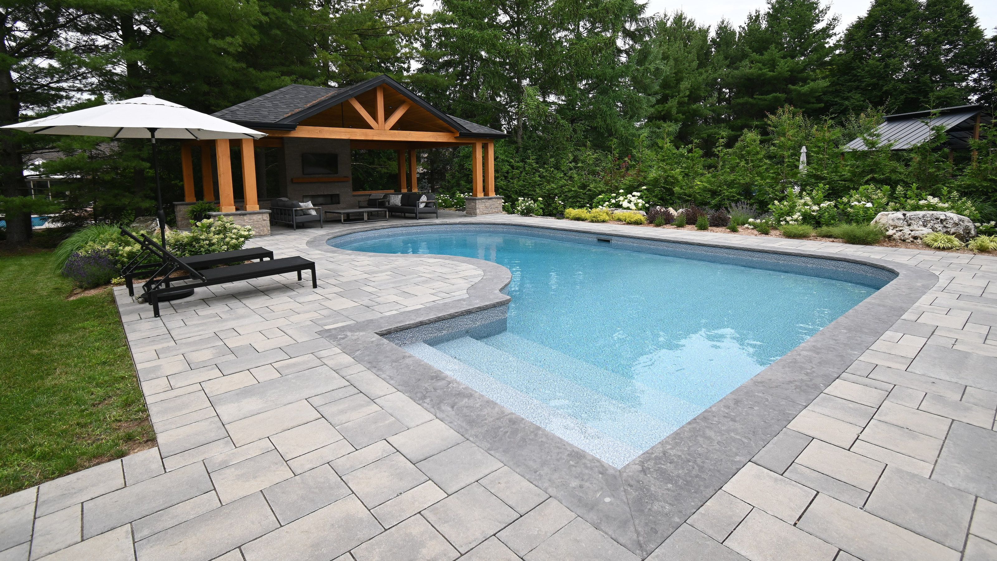 Swimming Pool Steps at Staycation Resort